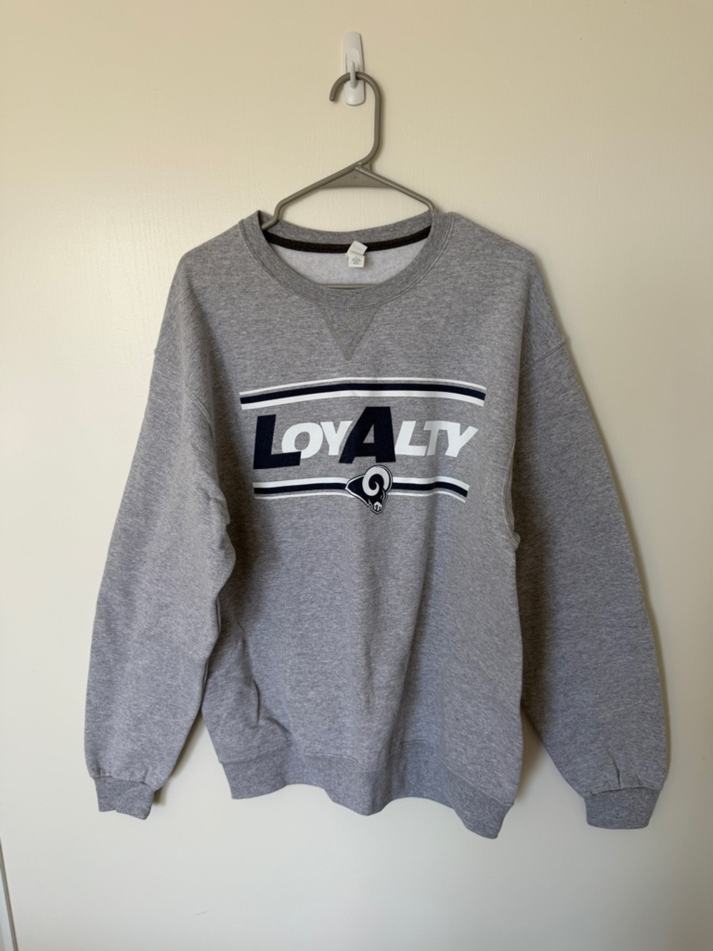 Gray LA Rams Crewneck